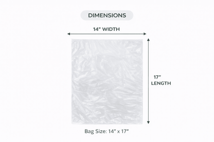 Bolsas transparentes para frutas y verduras - Rollo de 100 bolsas - 35,5 x 43,2 cm 