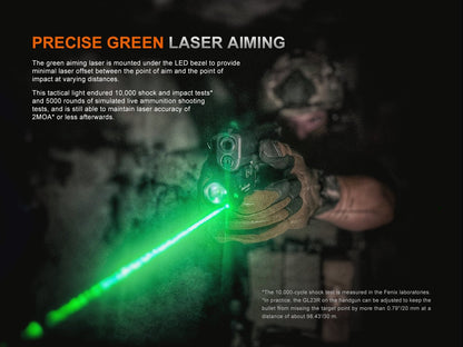 Fenix GL23R green laser tactical light weapon flashlight on Tampa Home & Garden Store
