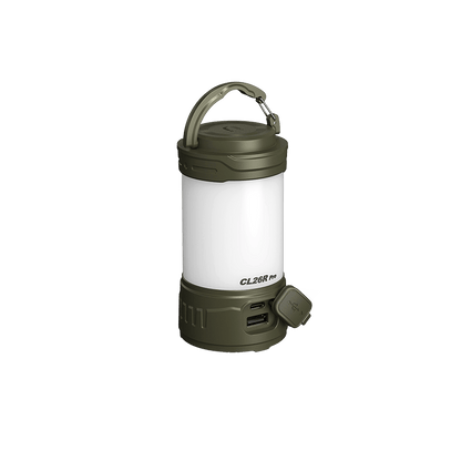 Fenix CL26R PRO lantern olive green, rechargeable LED camping light with USB ports on base on Tampa Home & Garden Store