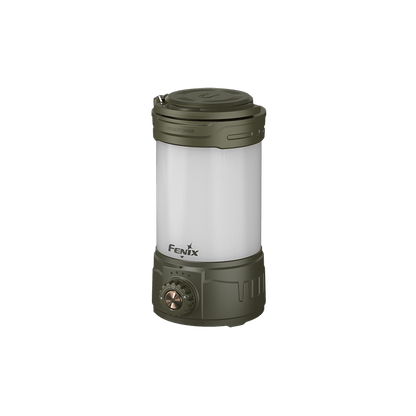 Fenix CL26R PRO rechargeable LED lantern olive green with white diffuser and copper dial on Tampa Home & Garden Store