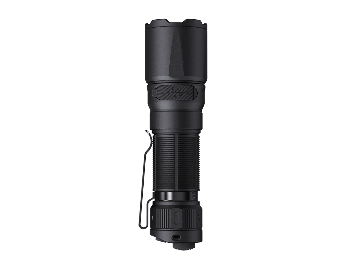 Fenix TK05R compact tactical EDC flashlight with knurled black body and side switch on Tampa Home & Garden Store