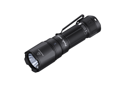 Fenix TK05R compact tactical flashlight black aluminum body with textured grip and pocket clip on Tampa Home & Garden Store