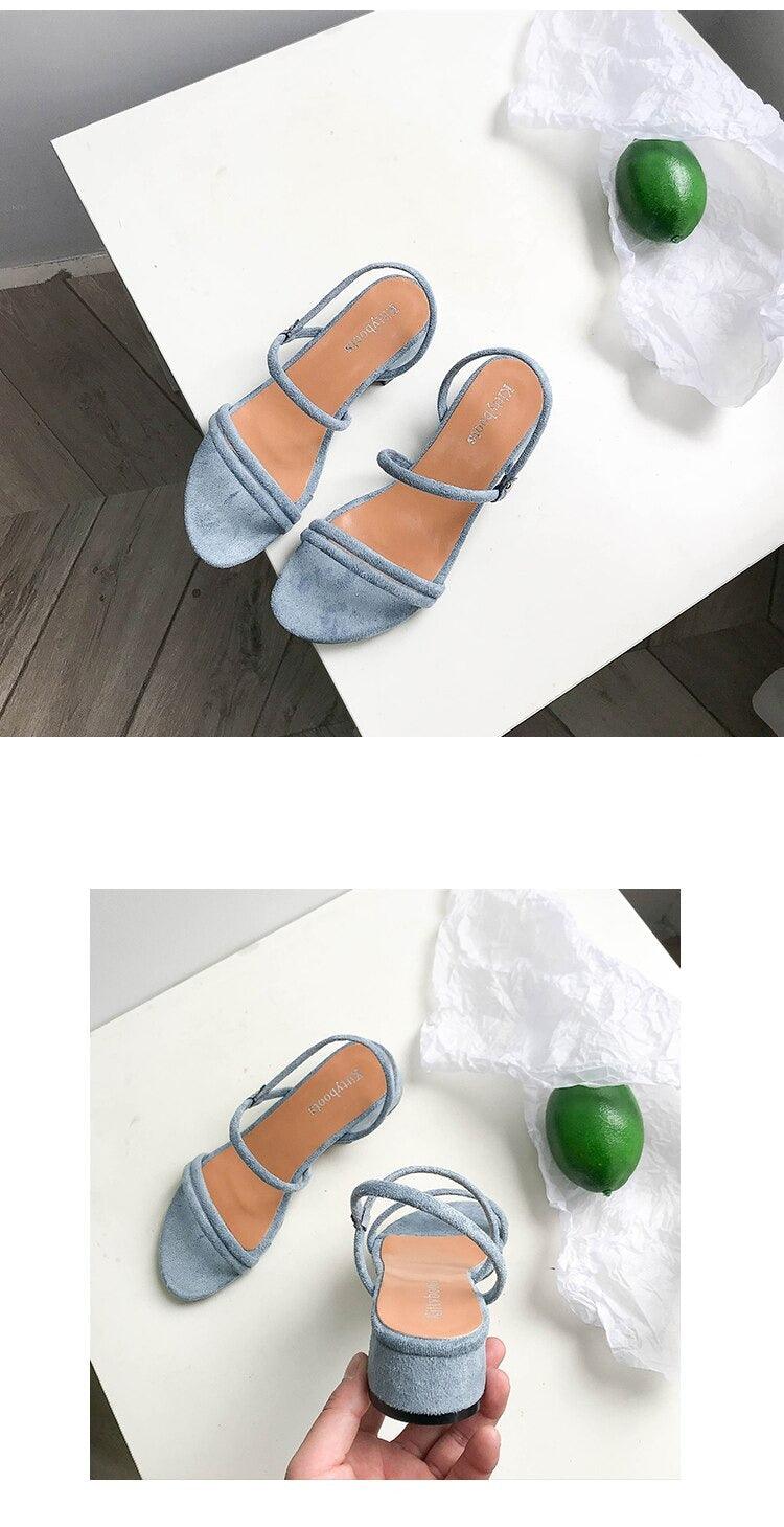 Stevvex blue suede women sandals pair with open toe and back ankle straps on Tampa Home & Garden Store
Stevvex blue suede women sandals pair with open toe and adjustable ankle strap on Tampa Home & Garden Store