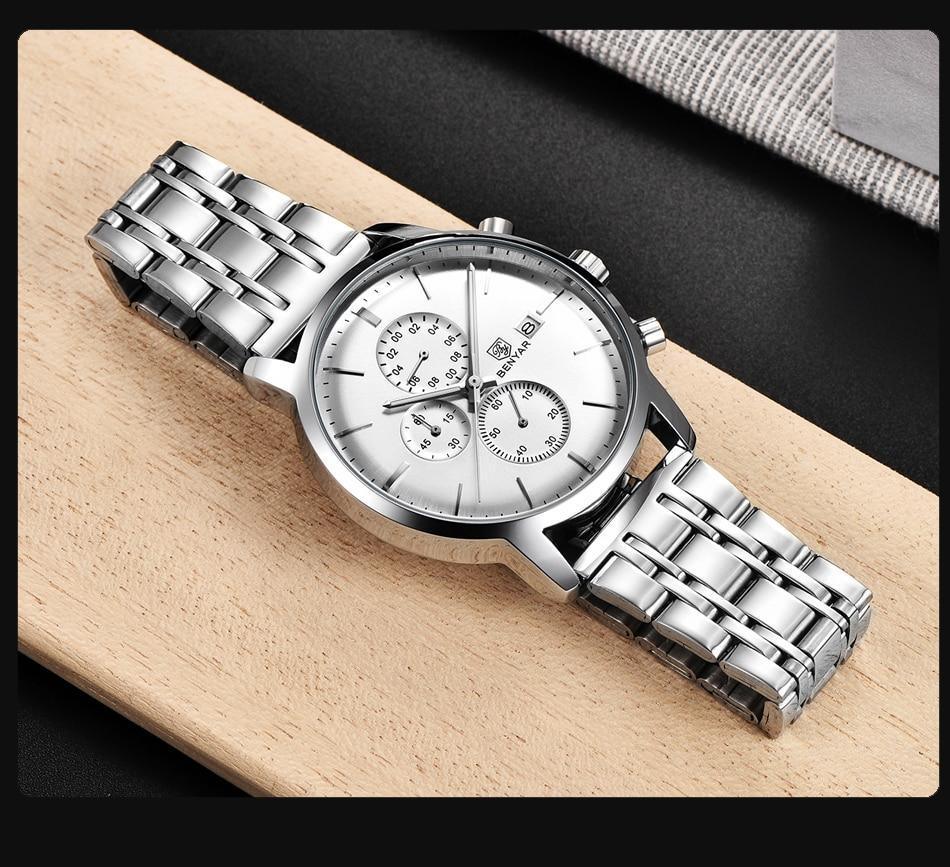 Stevvex ST661BINUS11 men's stainless steel watch with silver dial on Tampa Home & Garden Store