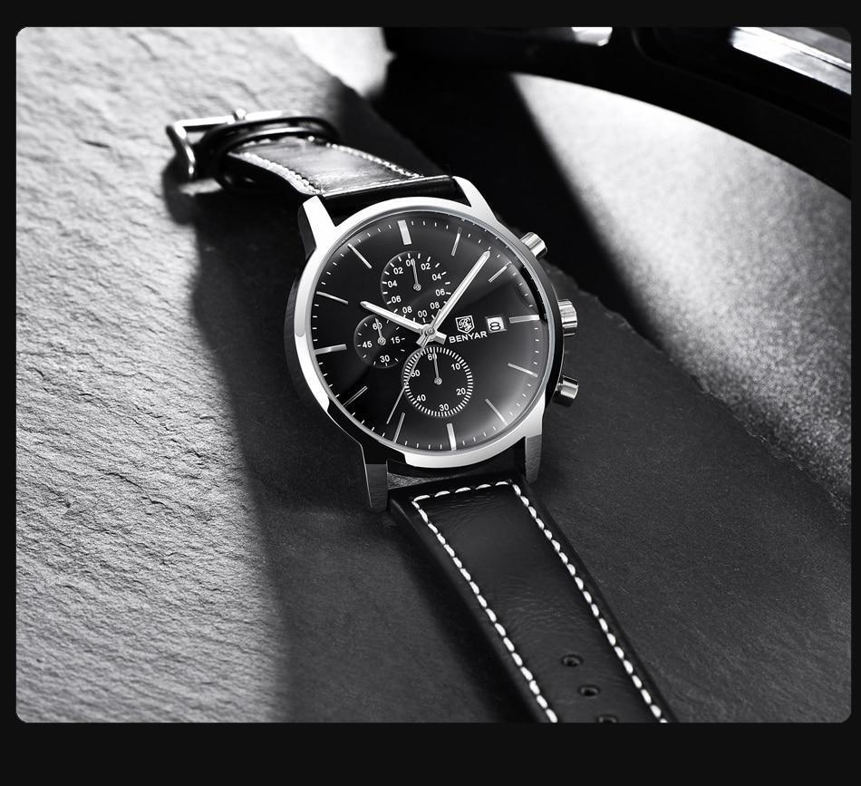 Men's wristwatch Stevvex ST661BINUS11 with steel case, black dial, leather strap on Tampa Home & Garden Store