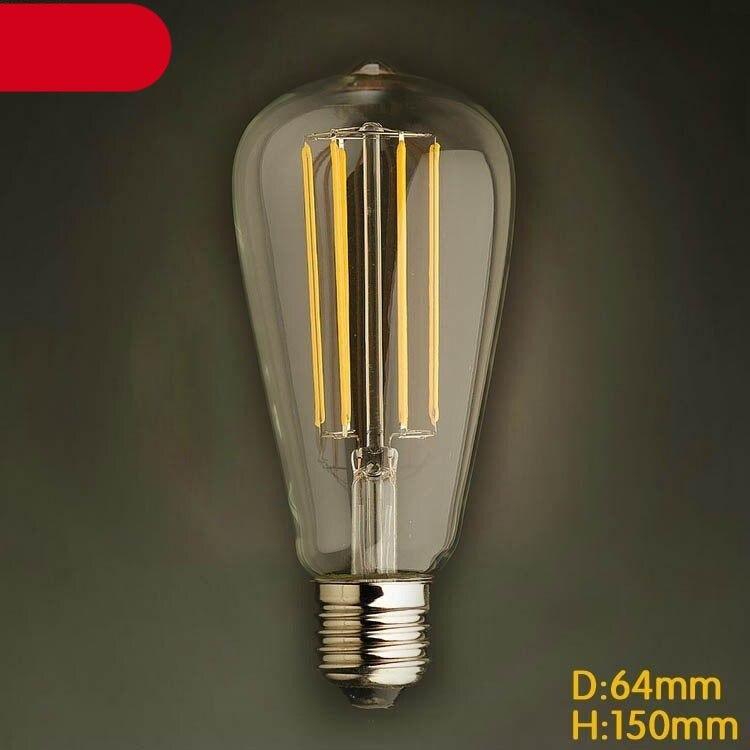 LED Edison bulb Stevvex amber glass vintage squirrel cage filament dimmable ST50DE4571TNH on Tampa Home & Garden Store