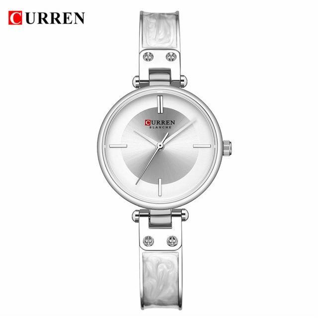 Womens stainless steel watch with ceramic marble bracelet in silver Stevvex ST1CU3010ZMKU on Tampa Home & Garden Store