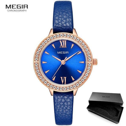 Stevvex ST665NNMOLE3 women's luxury quartz watch with blue dial and blue strap on Tampa Home & Garden Store