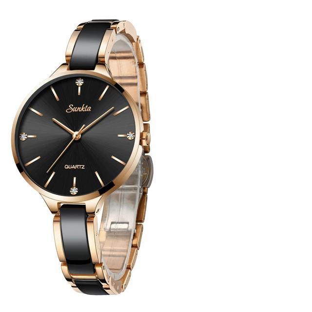 Women's Stevvex waterproof watch with ceramic bracelet zircon accents on Tampa Home & Garden Store on Tampa Home & Garden Store