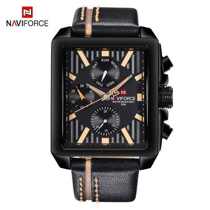 Men's Waterproof Leather Chronograph Watch