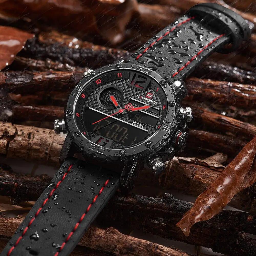 Men's Sports Waterproof Watch With Digital Analog
