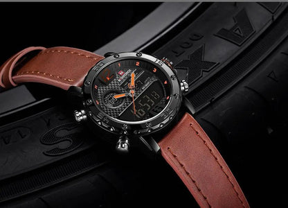 Men's Sports Waterproof Watch With Digital Analog