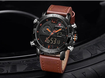 Men's Sports Waterproof Watch With Digital Analog