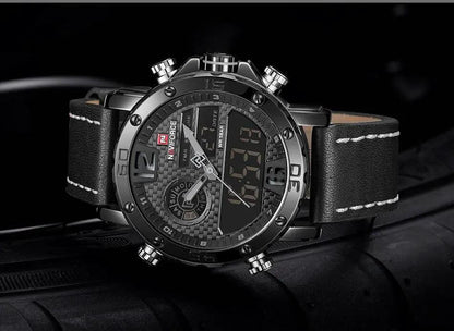 Men's Sports Waterproof Watch With Digital Analog