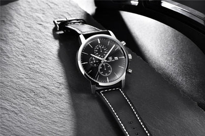Stevvex business watch for men with black dial, chronograph, leather strap on Tampa Home & Garden Store