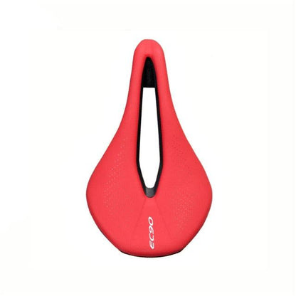 Road bike saddle Stevvex EC90 red PU ultralight breathable with center cutout on Tampa Home & Garden Store