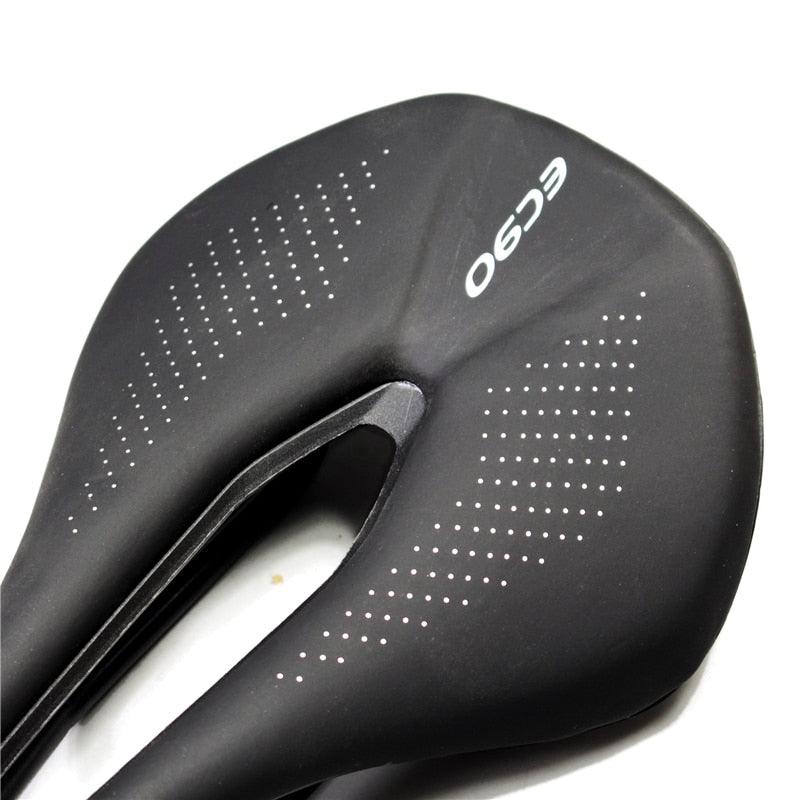 Road bike saddle Stevvex PU ultralight racing seat black with dotted grip texture on Tampa Home & Garden Store