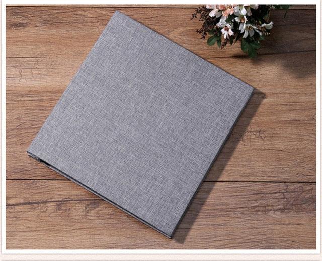 New Linen 16inch DIY Photo Album gray linen cover, refillable scrapbook by Stevvex ST12450AYW on Tampa Home & Garden Store