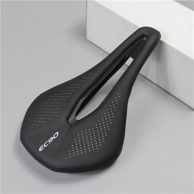 Stevvex sport bicycle saddle with center cutout black PU cover and ventilation for road MTB on Tampa Home & Garden Store