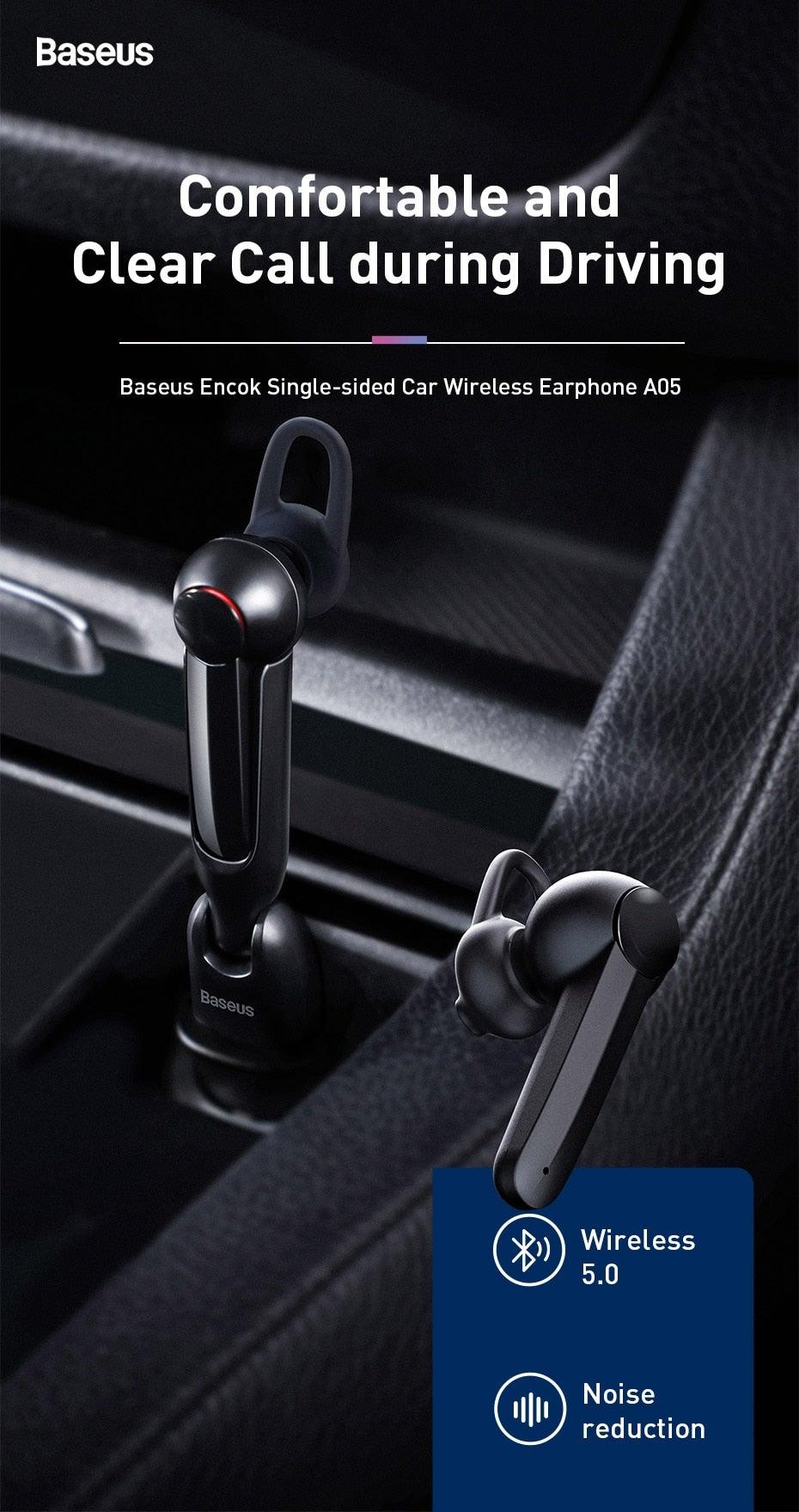 Baseus magnetic charging car wireless earphones, black in-ear buds, dual units on Tampa Home & Garden Store