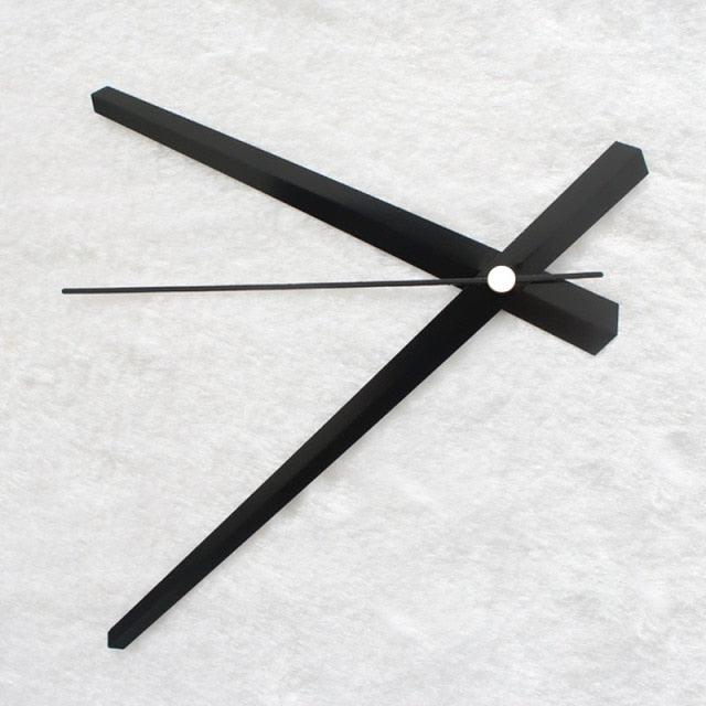 Stevvex clock hands set black hour, minute and thin second hand with white hub on Tampa Home & Garden Store