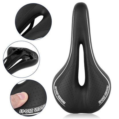 Stevvex road bike saddle with breathable silicone cushion and PU leather surface for men on Tampa Home & Garden Store
