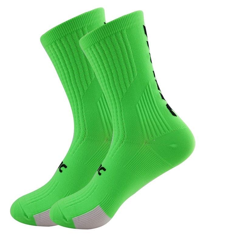 Stevvex unisex athletic cycling socks neon green breathable for men and women ST12238AYJ on Tampa Home & Garden Store