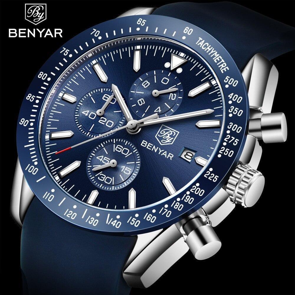 Stevvex ST665NURAZ44 blue dial chronograph watch with stainless steel case and blue strap on Tampa Home & Garden Store