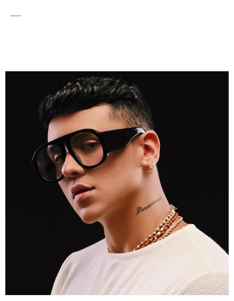 Sunglasses oversized round black frames for men and women with bold retro vibe on Tampa Home & Garden Store