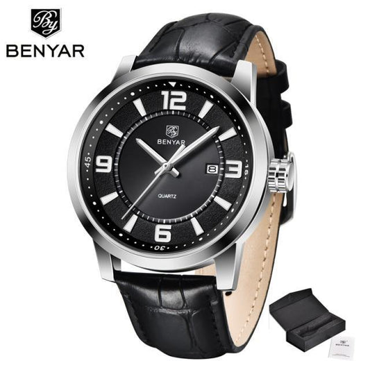 Wristwatch BENYAR Stevvex ST135NULIST11, black dial, leather strap on Tampa Home & Garden Store