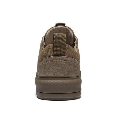 Mens Comfortable Leather and the Lace Sneakers