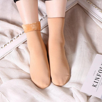 Stevvex crew socks beige thick thermal wool-cashmere blend, 3-pair winter home wear on Tampa Home & Garden Store