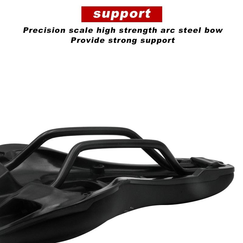 Stevvex bicycle saddle with steel rails, black leather memory foam cushion for road riding on Tampa Home & Garden Store