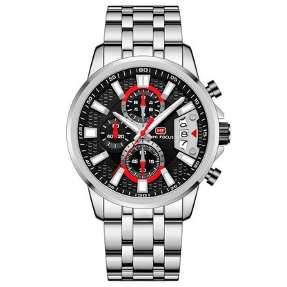 Sport Multifunctional Luxury Mens Watch with stainless steel bracelet and black dial by Stevvex on Tampa Home & Garden Store