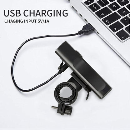 Bike light set Stevvex, USB rechargeable 10000mAh front LED headlight with adjustable mount on Tampa Home & Garden Store