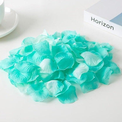 Turquoise artificial rose petals 1000pcs for wedding decor Stevvex on Tampa Home & Garden Store