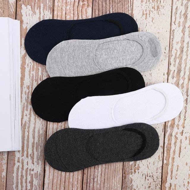 Stevvex 5-pair ankle socks set; low-cut solid colors navy gray black white charcoal on Tampa Home & Garden Store