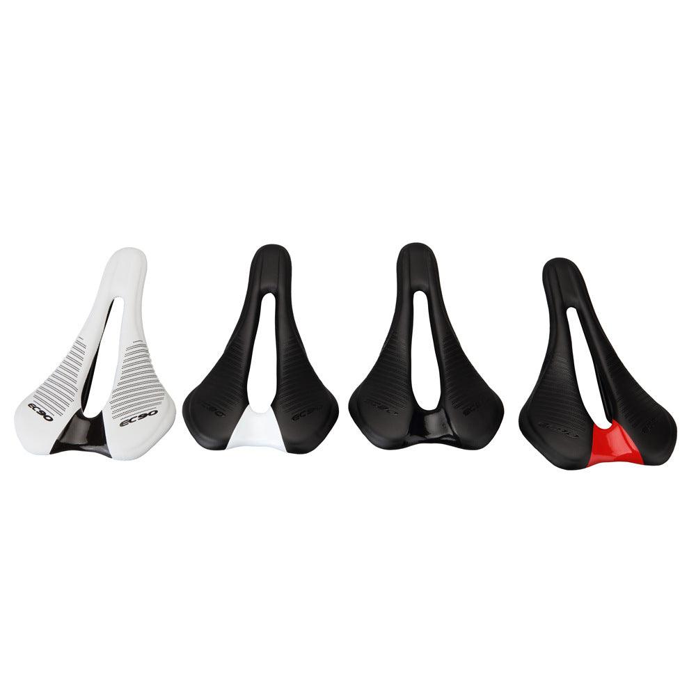 Stevvex road bike saddles quartet PU ultralight seats white black red accent on Tampa Home & Garden Store