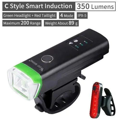 Waterproof Front Bike Light With Rechargeable Horn