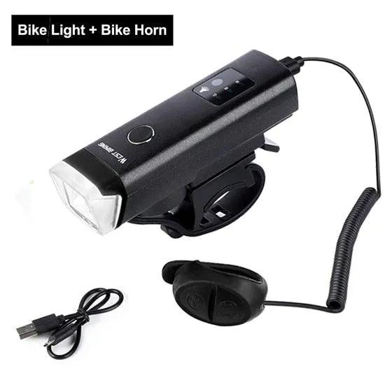 Waterproof Front Bike Light With Rechargeable Horn