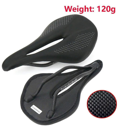 Stevvex road bike saddle black full carbon lightweight 120g with perforated top grip pattern on Tampa Home & Garden Store
