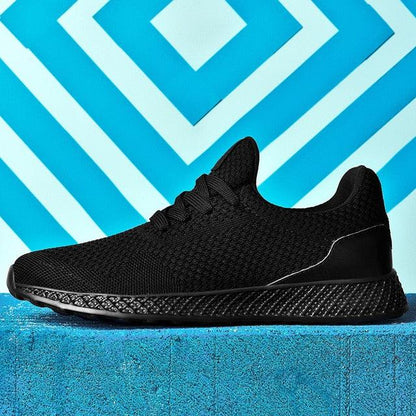 Men's sneakers with breathable black mesh upper and lace-up design Stevvex on Tampa Home & Garden Store