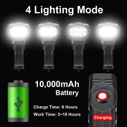 Bike light Stevvex USB rechargeable 3000 lumens LEDs with 4 modes 10000mAh battery on Tampa Home & Garden Store