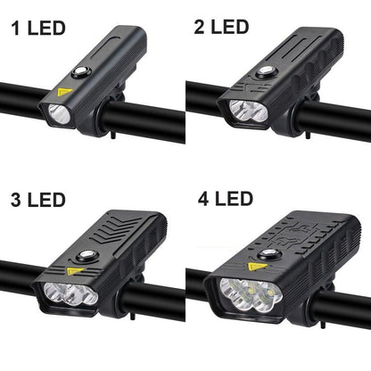Stevvex bike light USB rechargeable 3000 Lumens LED headlamp with 1-4 modes waterproof on Tampa Home & Garden Store