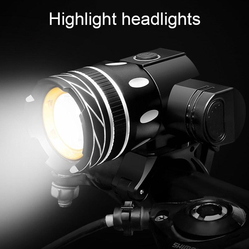 Stevvex LED bike headlight ST90SP5789RRU USB rechargeable front lamp, high-lumens on Tampa Home & Garden Store