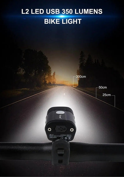 Front Bicycle Light USB Rechargeable LED Headlamp