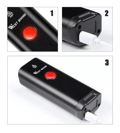 Front Bicycle Light USB Rechargeable LED Headlamp