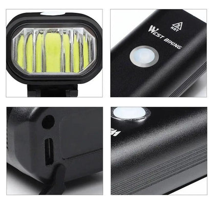 Front Bicycle Light USB Rechargeable LED Headlamp