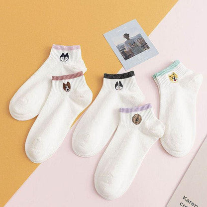Stevvex 5-pair unisex ankle socks in mixed colors with soft breathable cotton and colored cuffs on Tampa Home & Garden Store