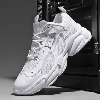 Sneakers Stevvex white, chunky sole with mesh panels, men's casual athletic style on Tampa Home & Garden Store